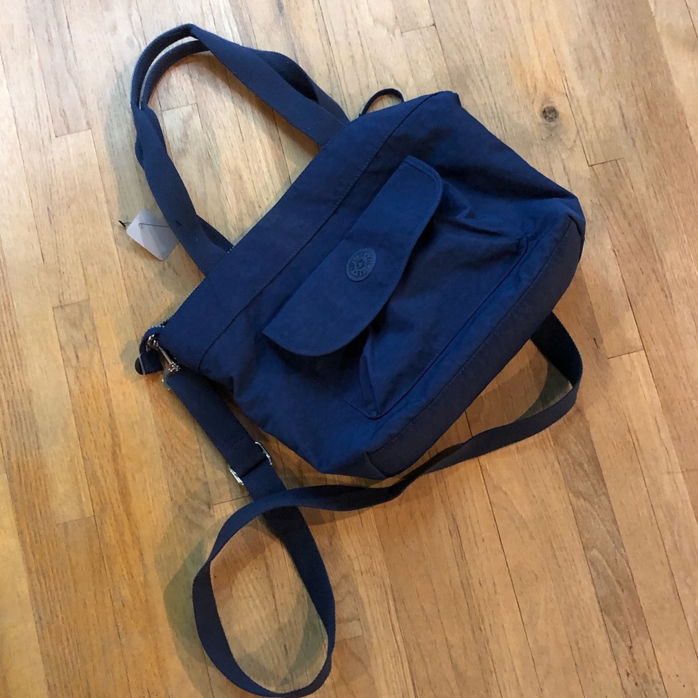 Kipling Tote Bag in Navy Blue w. Cross body strap